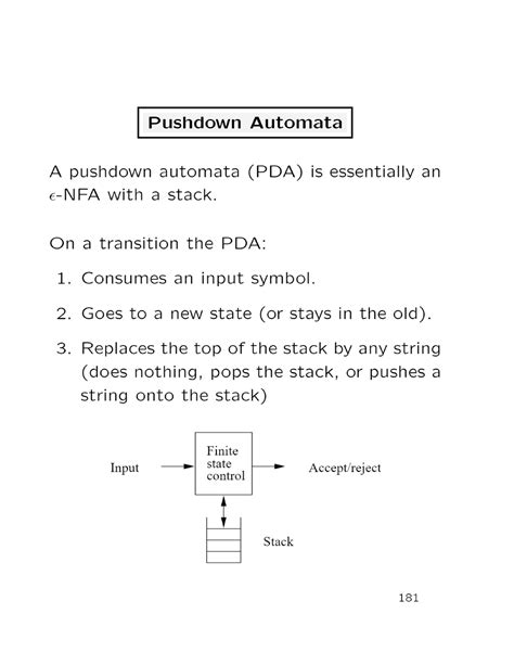 Pushdown Automata A Pushdown Automata Pda Is Essentially An