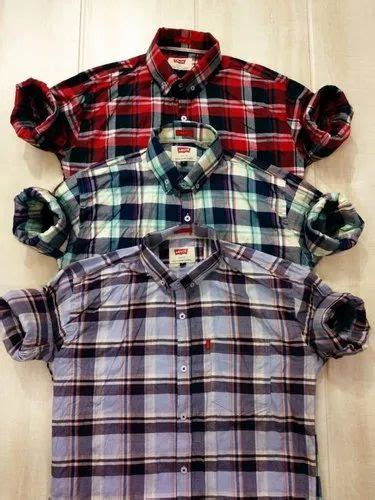 Checks Collar Neck Cottan Mens Shirt Handwash Size M L Xl At Rs 320