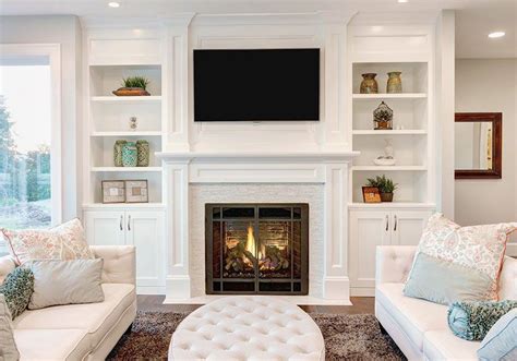 35 Beautiful Small Living Room With Fireplace Built In Around Fireplace Built In Shelves