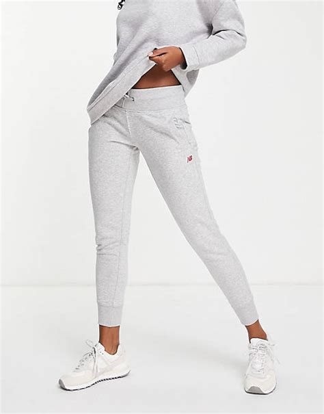 New Balance Small Logo Joggers In Grey Asos