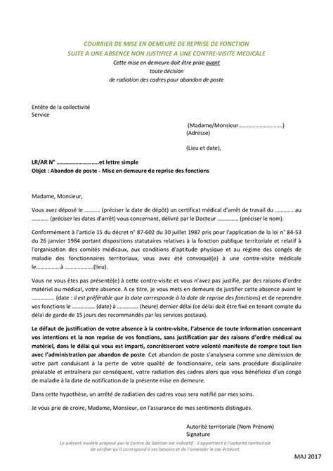 Modèle de mise en demeure téléchargement gratuit documents PDF Word