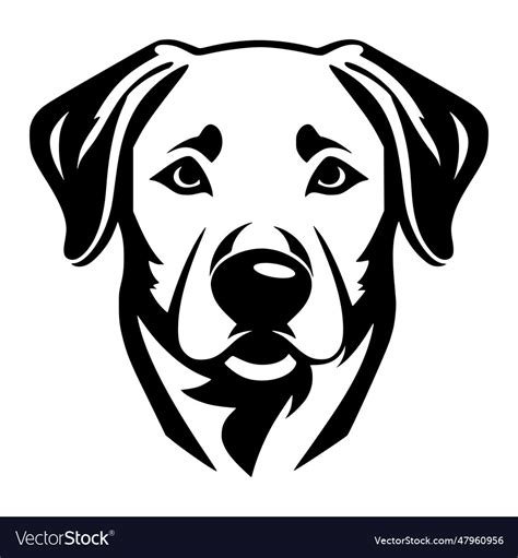 Dog head pet animal logo Royalty Free Vector Image