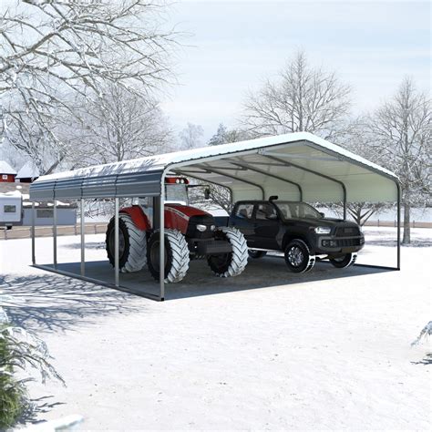 Phi Villa 12 X 20 Ft Heavy Duty Carport With Galvanized