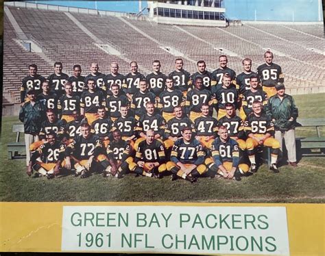 Green Bay Packers 1961 Nfl Champions 8x10 Photorare Photo Ebay