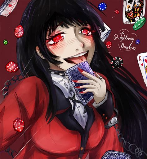 Anime Kakegurui Yumeko Jabami Fanart Fan Art Screenshot Yandere Yandere Fan Art Anime Cartoon