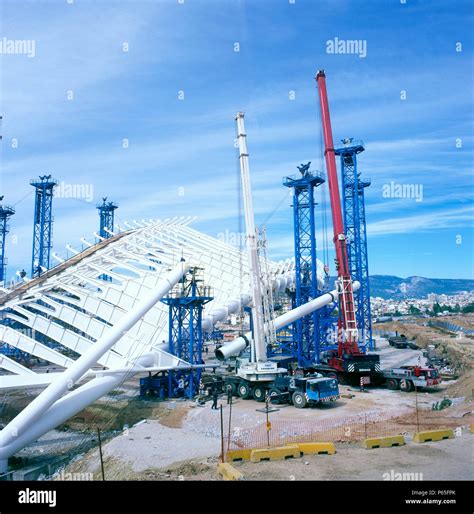 Construction of the Olympic stadium in Athens, Greece Stock Photo - Alamy