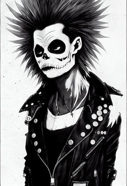 Premium Photo Portrait Of A Zombie Punk Zombie Rock Musician Hipster