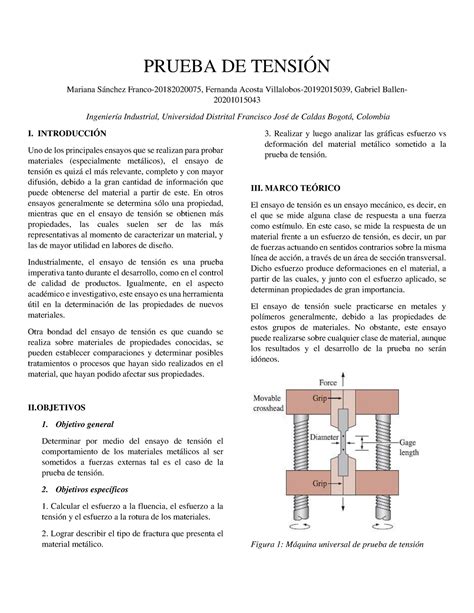 Laboratorio Prueba DE Tension PRUEBA DE TENSIÓN Mariana Sánchez