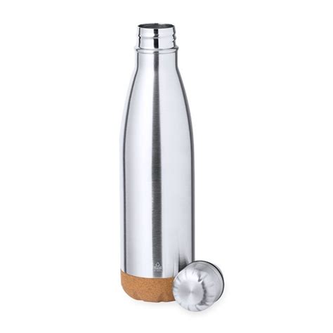 Botella Acero Inox Doble Pared Base Corcho Desde