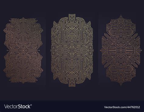 Set Of Art Deco Design Elements Labels And Vector Image