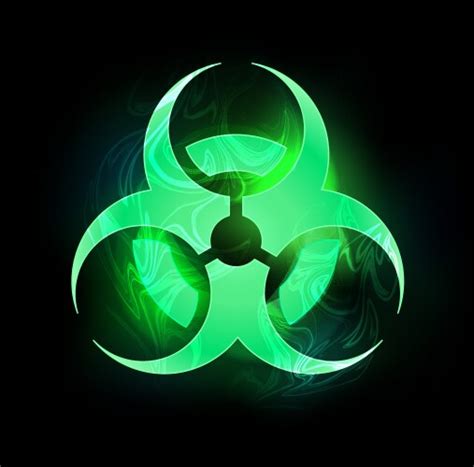 Biohazard Symbol Neon Vector Images Over