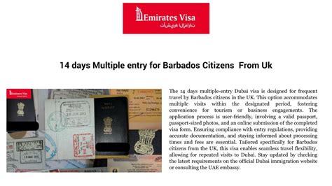 Ppt Dubai Visa For Barbados Citizen Form Uk Powerpoint Presentation