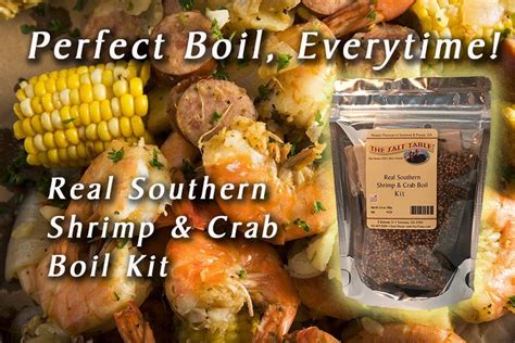 Carols Real Southern Shrimp And Crab Boil Seasoning Kit Salt Table