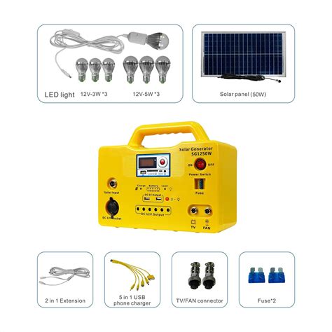 Gcsoar Mini Home Solar Panel System 20w Off Grid Solar Power Lighting System Solar Emergency