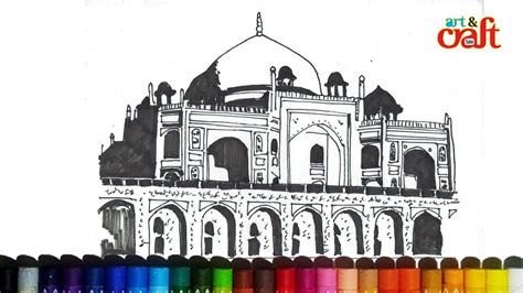 Humayun Tomb New Delhi India Drawing Art Youtube