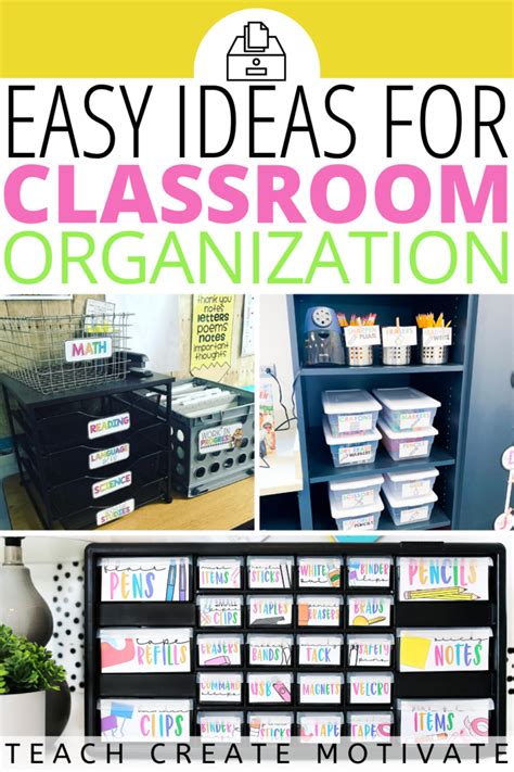 Easy Classroom Organization Ideas - Teach Create Motivate