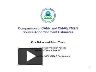 PPT Comparison Of CAMx And CMAQ PM2 5 Source Apportionment Estimates