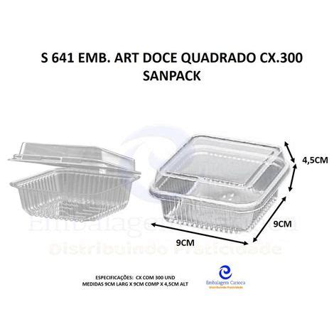 S 641 EMB ART DOCE QUADRADO CX 300 SANPACK Embalagem Carioca