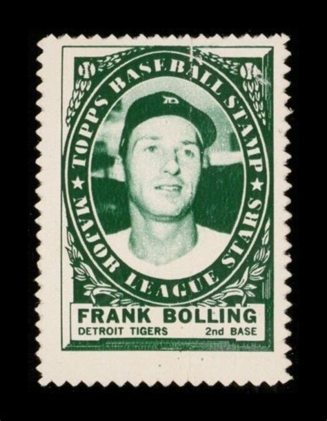 1961 Topps Stamps Set Break Frank Bolling GMCARDS EBay