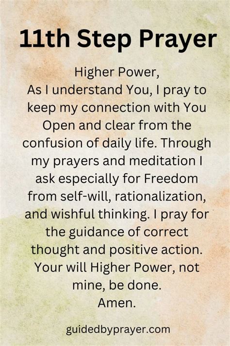 Th Step Prayer Guided By Prayer