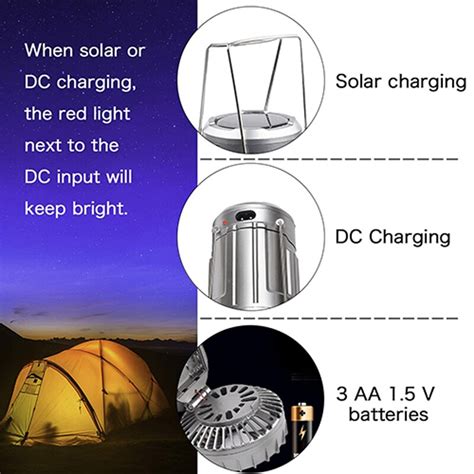 Lampes Camping Lanterne Solaire Portable Led En Clairage D