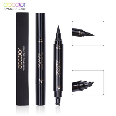 Cheap Docolor 2 Pcs Double Headed Black Liquid Eyeliner Pencil Triangle