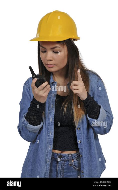 Female Construction Worker Stock Photo Alamy