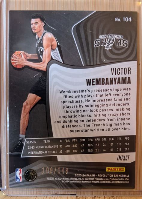 Panini Revolution Rookies Impact Victor Wembanyama