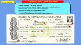 Presentacion Letra De Cambio En Bolivia Pdf Descarga Gratuita