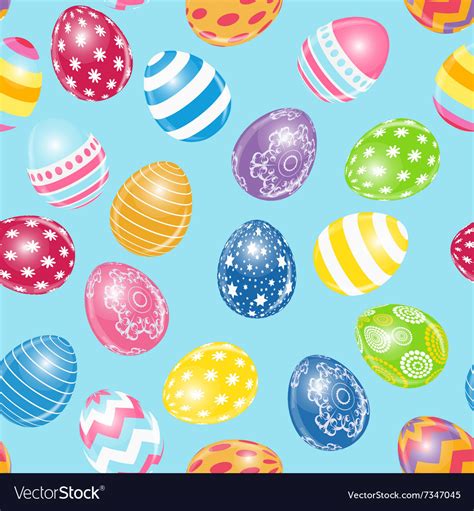 Beautiful easter egg seamless pattern background Vector Image