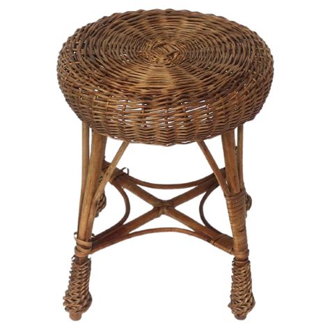 Wicker Stool For Sale At 1stdibs