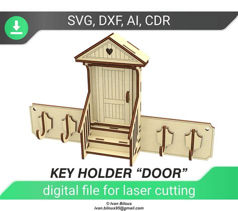 Keyholder Svg Glowforge Files For Laser Cut Pattern Dxf Files Etsy Uk