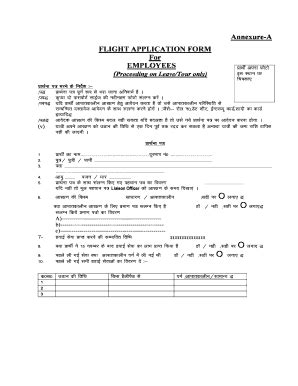 Fillable Online Himachal Nic Annexure A Flight Bapplicationb Form For