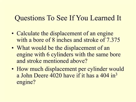 PPT - Small Engine Displacement Calculations PowerPoint Presentation ...