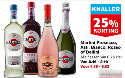 Martini Champagne Sparkling Wijn Prosecco Folder Aanbieding Bij