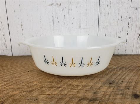 Vintage Anchor Hocking Casserole Baking Dish 437 1 12 Qt Fire Etsy