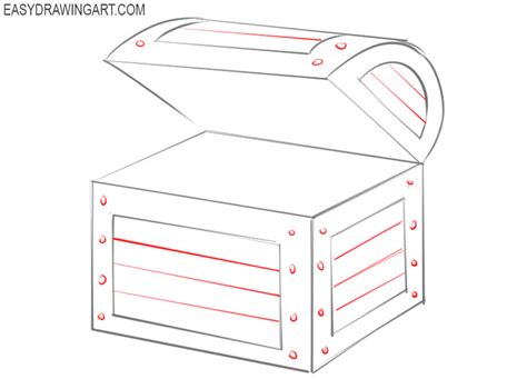 How To Draw A Treasure Chest Easy Drawing Art