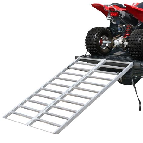 Aluminum Extra Wide Bi Fold Atv Ramp 5 11 In 2022 Atv Loading Ramps Pickup Trucks Bed