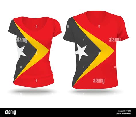 Flag Shirt Design Of Timor Leste Vector Illustration Stock Vector