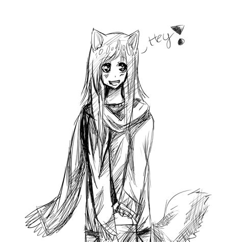 Anime Wolf Girl Drawing