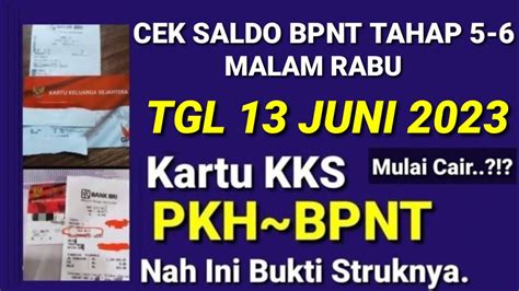 CEK SALDO BPNT MALAM RABU KARTU KKS PKH BPNT TAHAP 5 6 BANK INI ADA