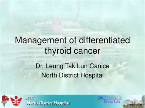 Ppt Management Of Differentiated Thyroid Cancer Powerpoint