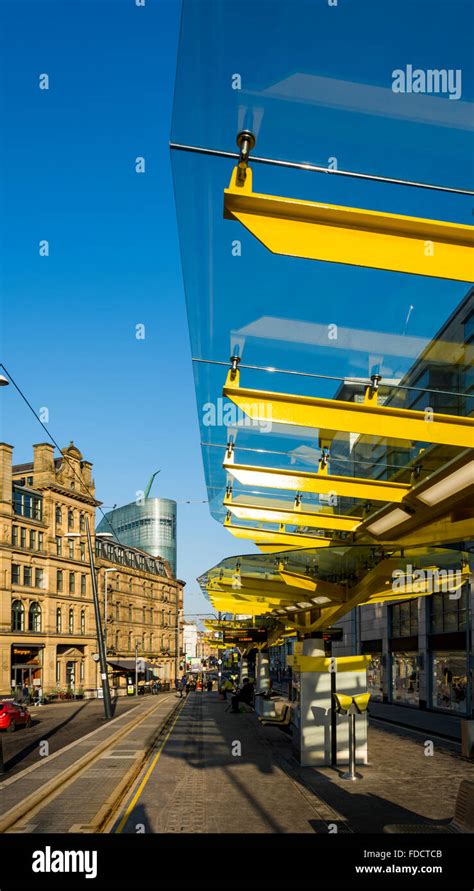 Exchange Square Metrolink tram stop, Corporation Street, Manchester ...