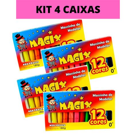 Kit Unidades Massinha De Modelar Infantil Cores Magix Brinquedos