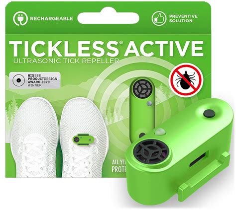 Odstraszacz kleszczy Tickless Active Green dla aktywnych na nogę Run