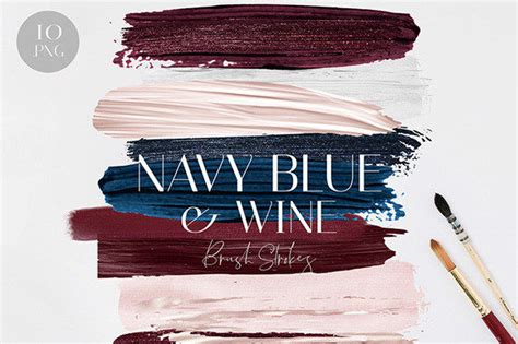 Navy Blue Brush Stroke Clipart Graphic By Cutepix Creative Fabrica