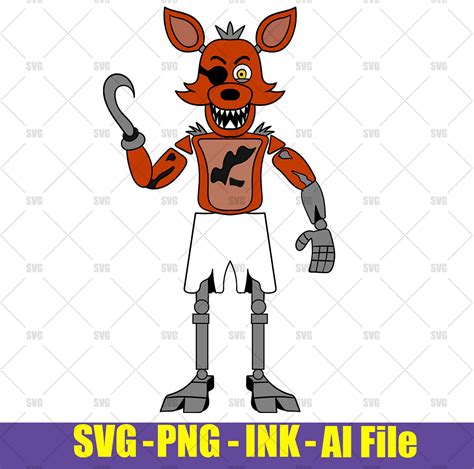 Foxy Five Nights At Freddys Svg Foxy Five Nights At Fr Inspire