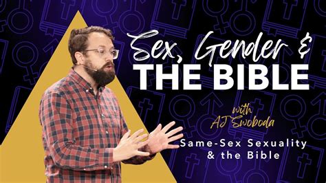 Sex Gender And The Bible Same Sex Sexuality And The Bible Youtube