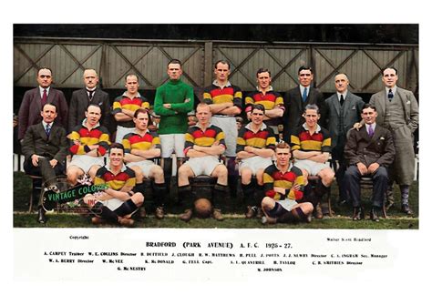 Bradford Park Avenue Team Group In 1926 27 Park Avenue Bradford