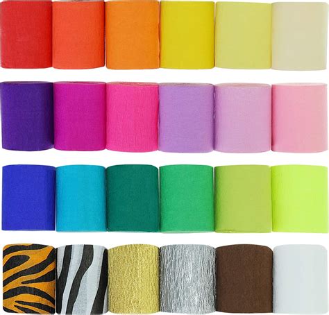 Safetyonshop Krepppapier Bunt Rollen Kreppb Nder Bunt Farben